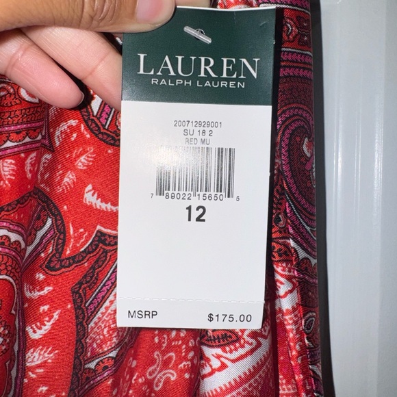 Ralph Lauren NWTs Red Paisley Maxi Dress. 👗 ❤️ - Picture 7 of 9